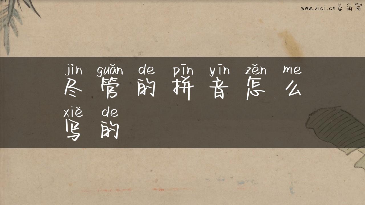 尽管的拼音怎么写的