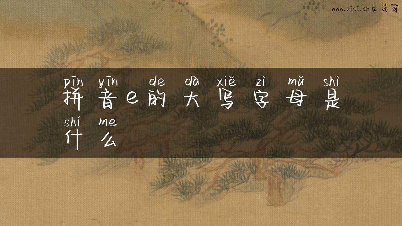 拼音e的大写字母是什么