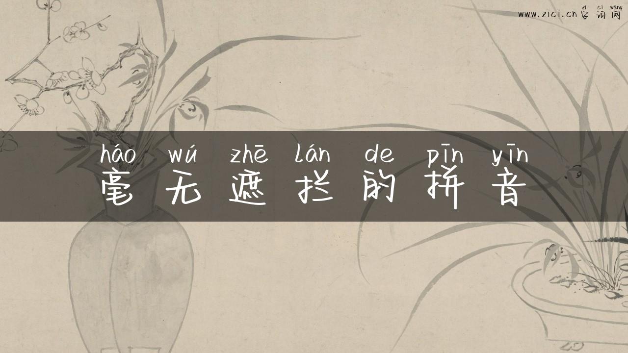 毫无遮拦的拼音