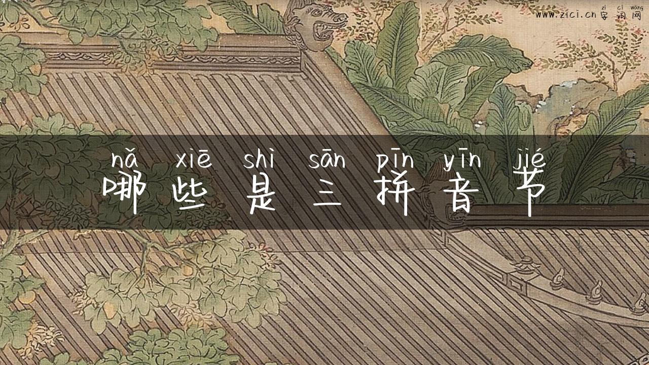 哪些是三拼音节