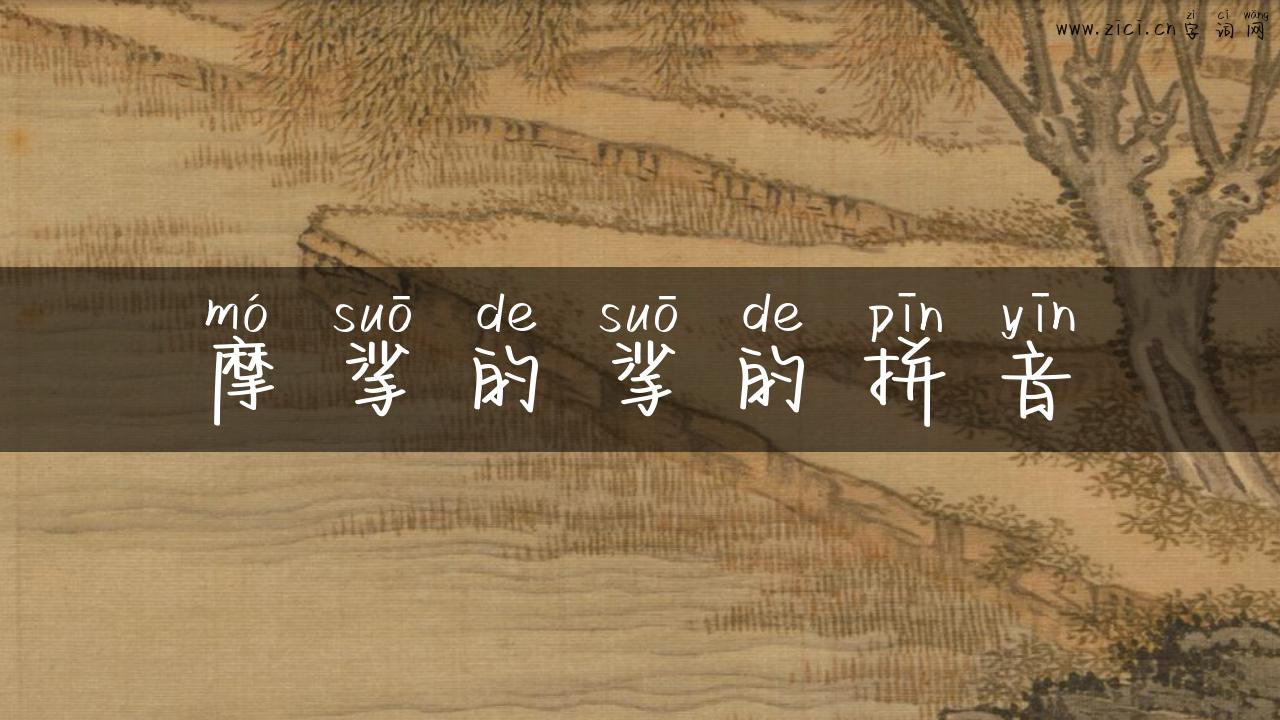 摩挲的挲的拼音