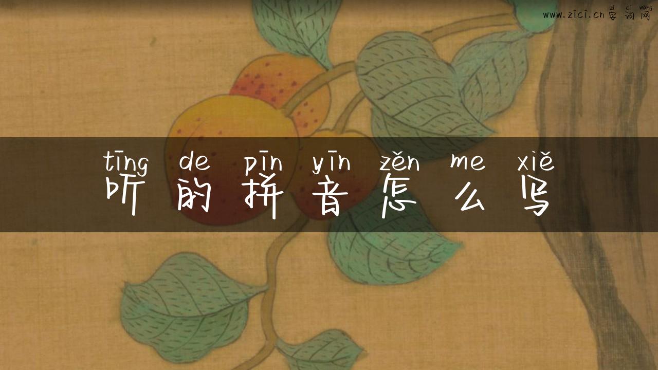 听的拼音怎么写