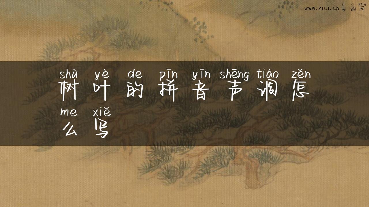 树叶的拼音声调怎么写
