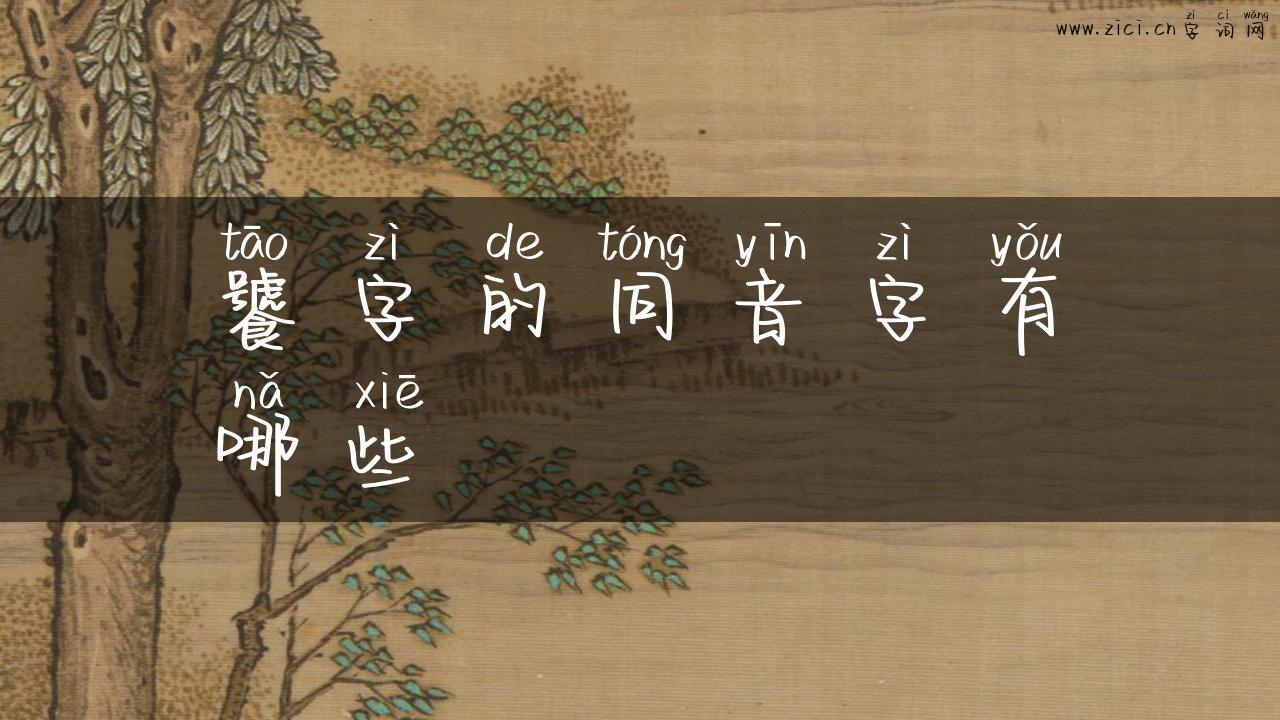饕字的同音字有哪些