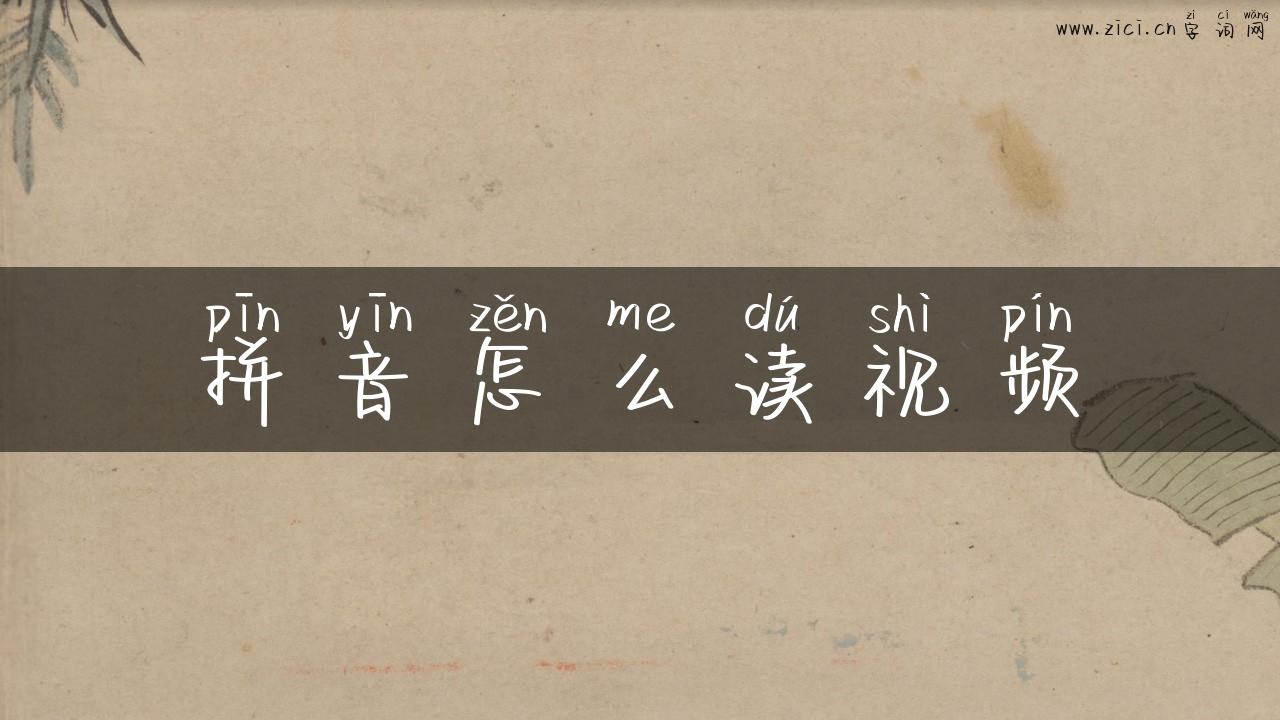 拼音怎么读视频