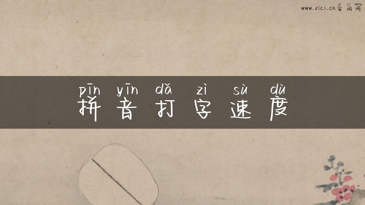 拼音打字速度