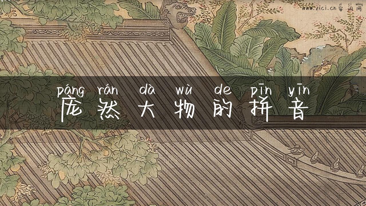 庞然大物的拼音