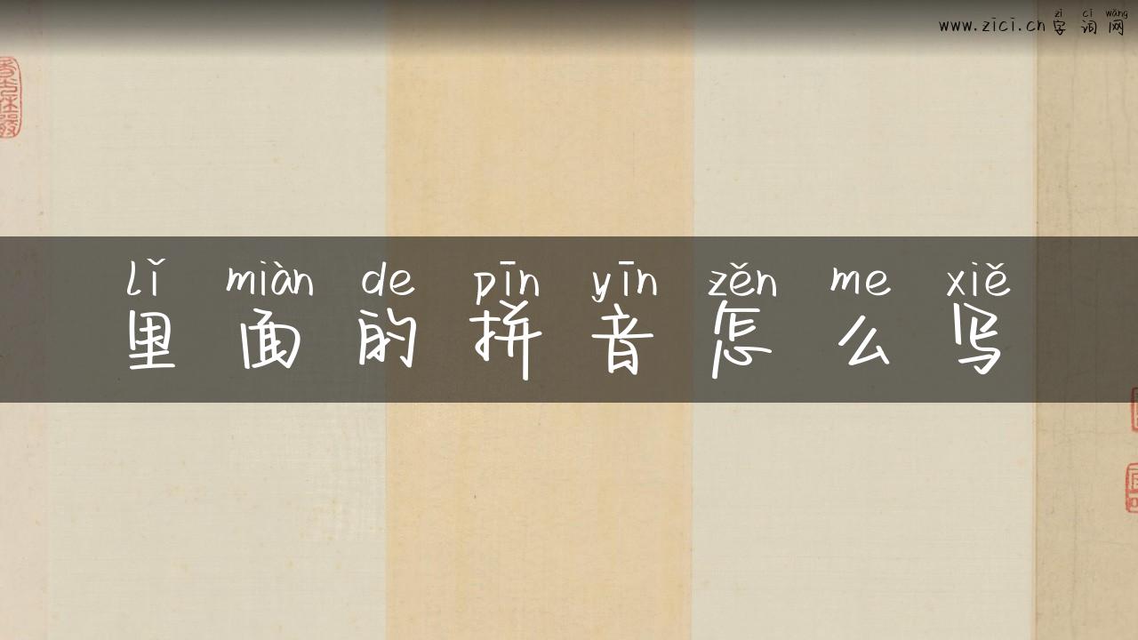 里面的拼音怎么写