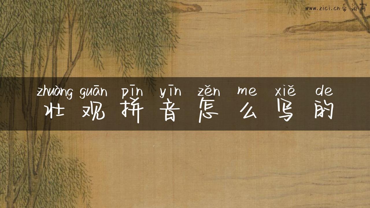 壮观拼音怎么写的