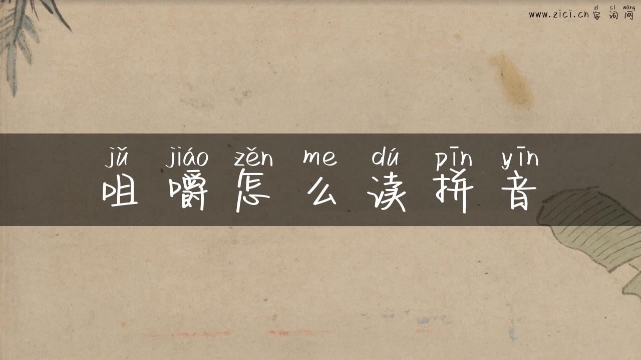 咀嚼怎么读拼音