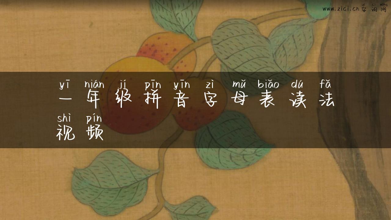 一年级拼音字母表读法视频