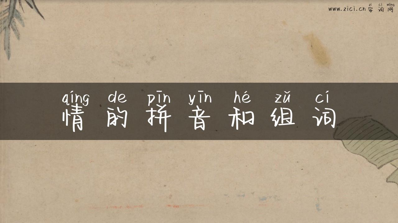 情的拼音和组词