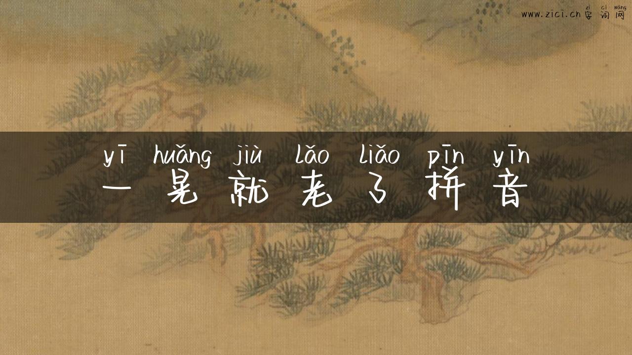 一晃就老了拼音