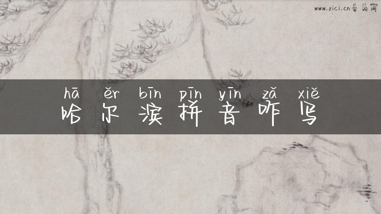 哈尔滨拼音咋写