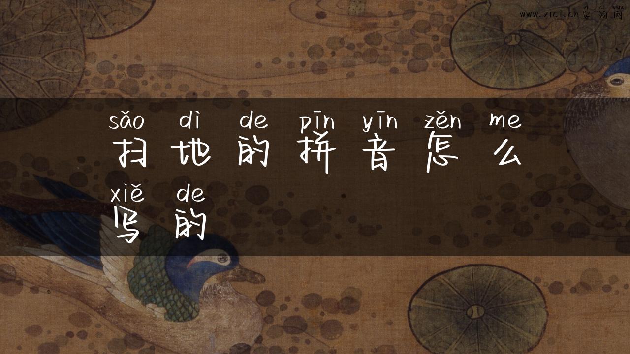 扫地的拼音怎么写的