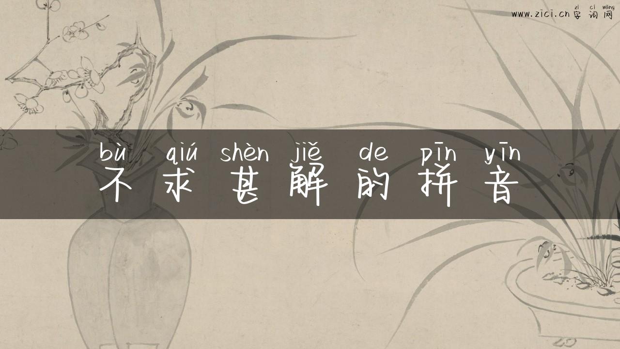 不求甚解的拼音