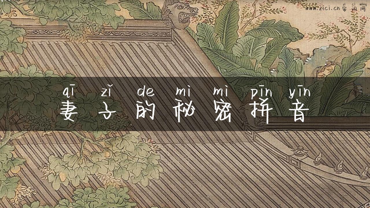 妻子的秘密拼音