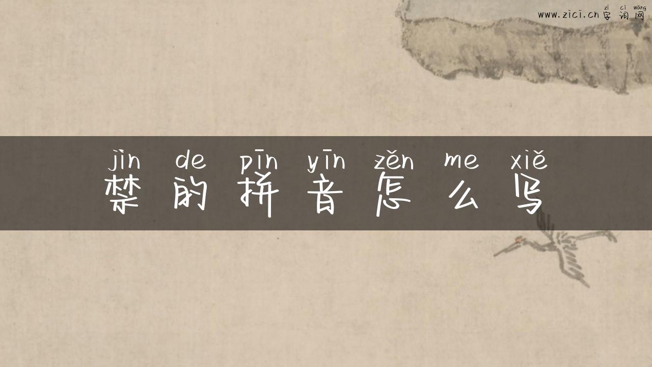 禁的拼音怎么写
