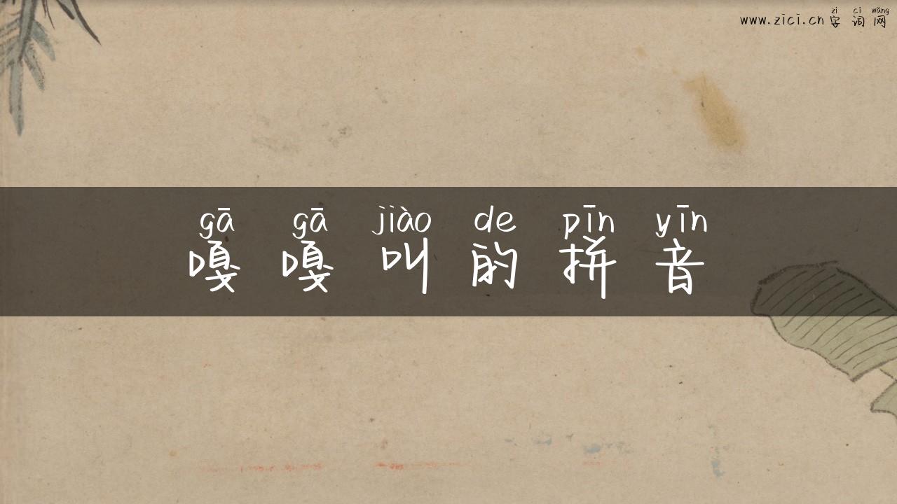 嘎嘎叫的拼音
