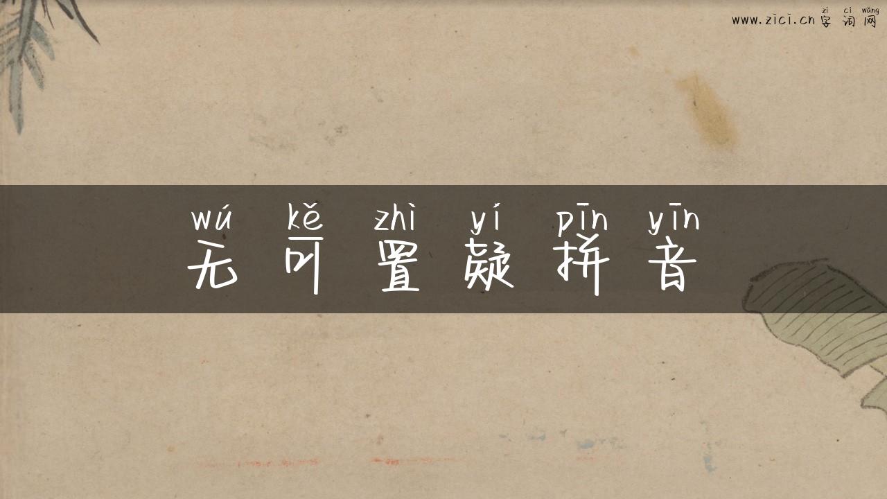 无可置疑拼音