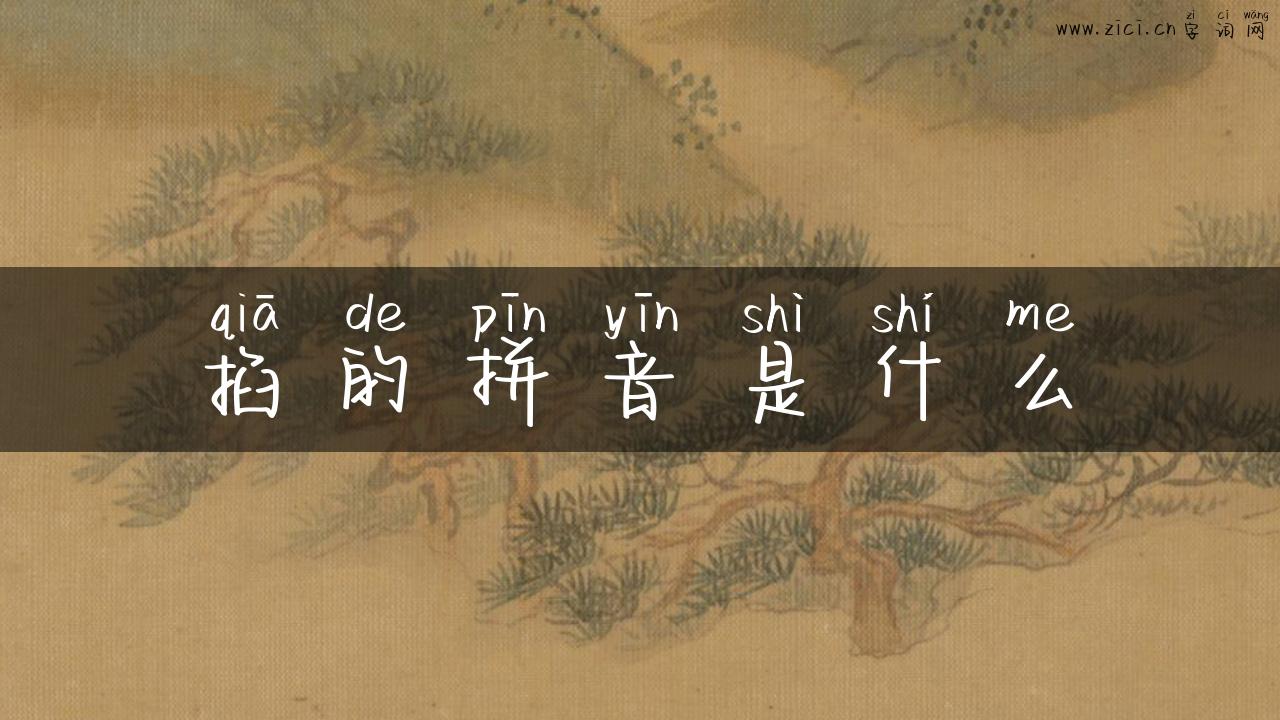 掐的拼音是什么