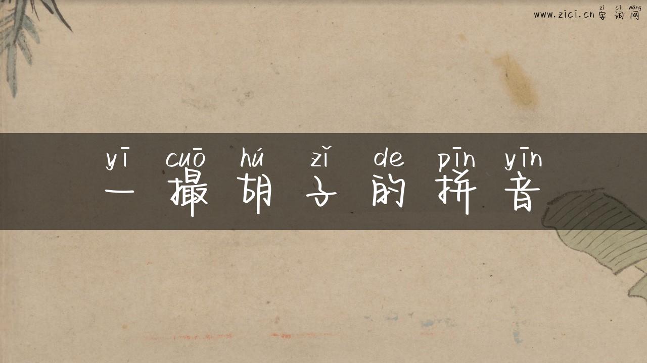 一撮胡子的拼音