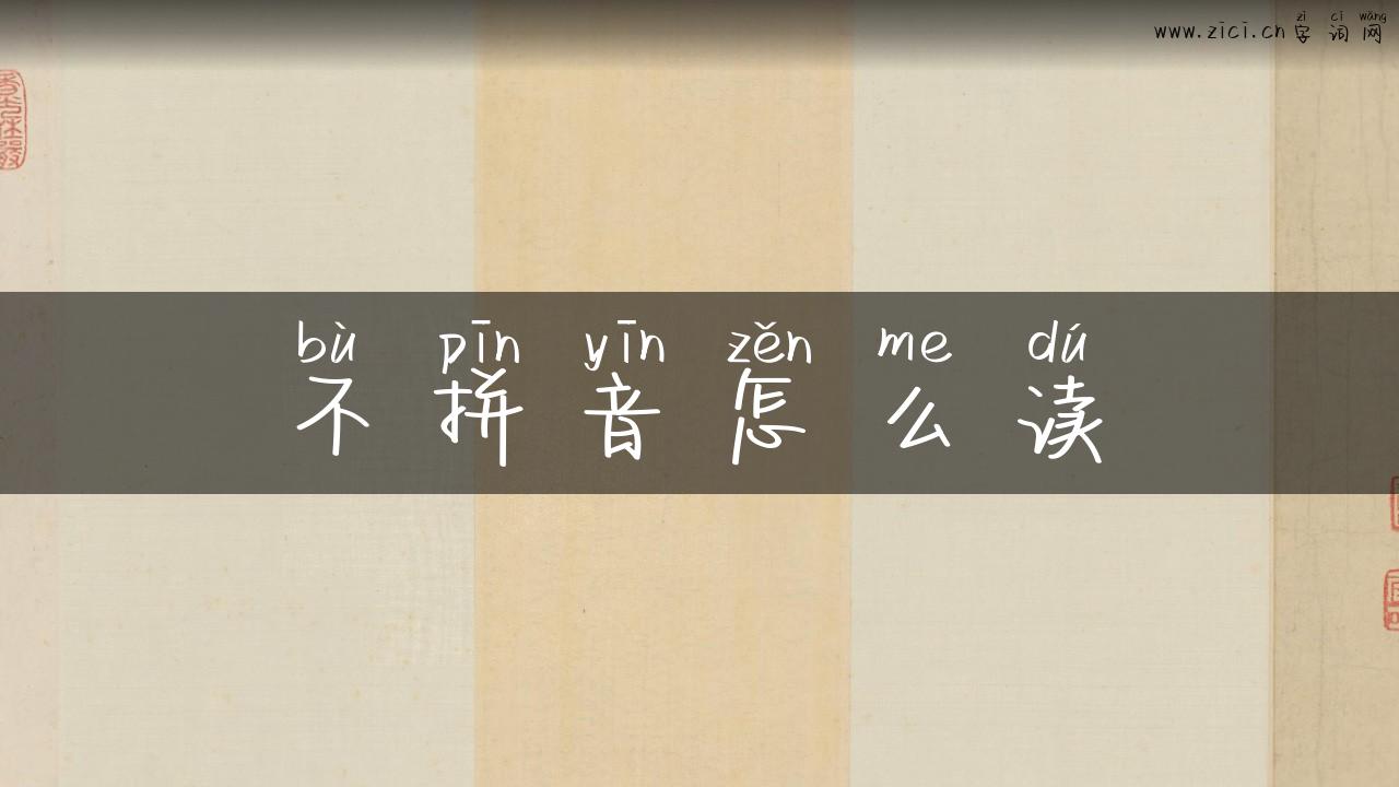 不拼音怎么读