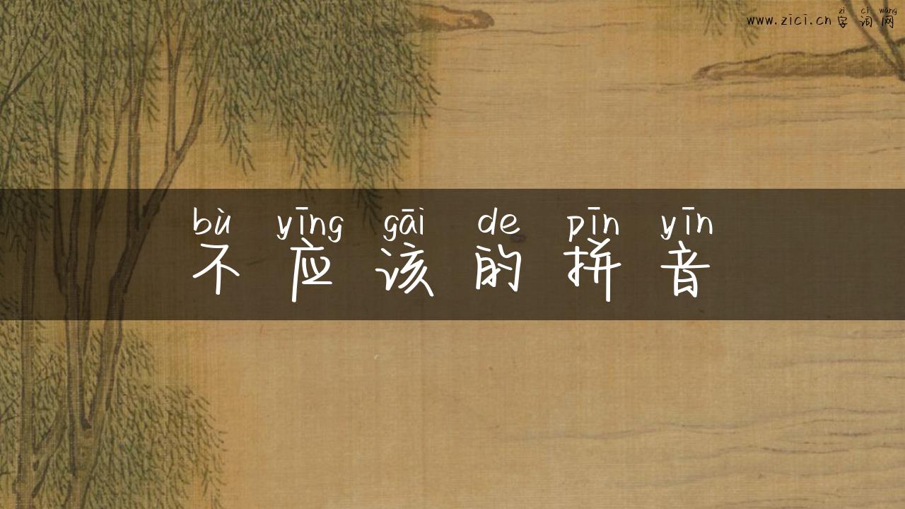 不应该的拼音
