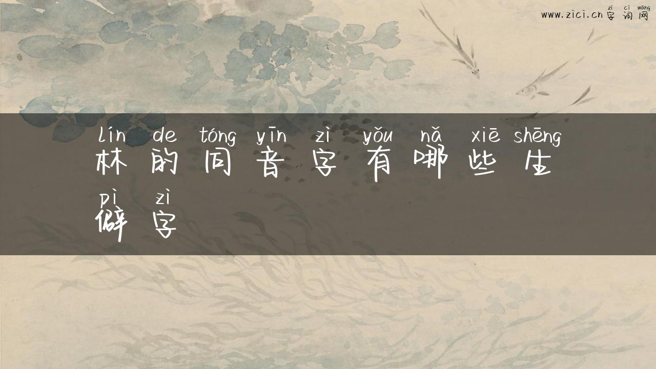 林的同音字有哪些生僻字