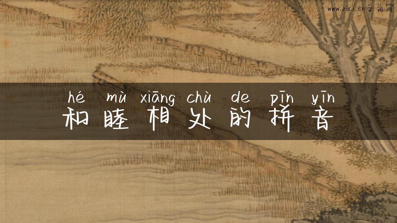 和睦相处的拼音