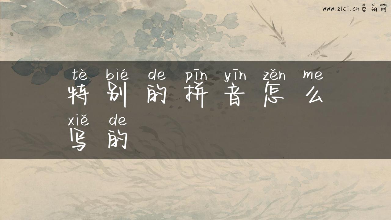特别的拼音怎么写的