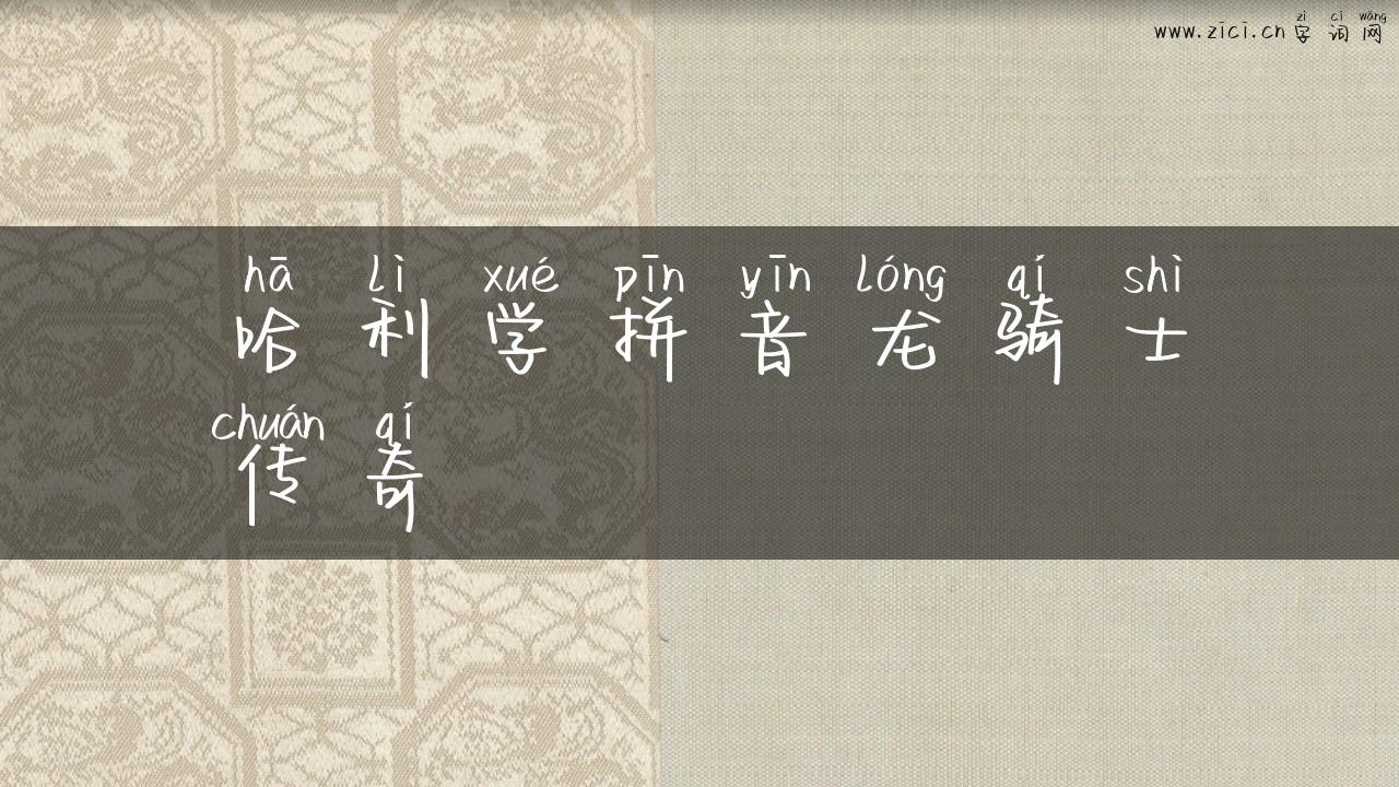 哈利学拼音龙骑士传奇