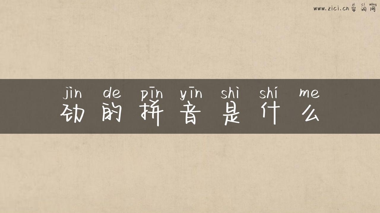 劲的拼音是什么
