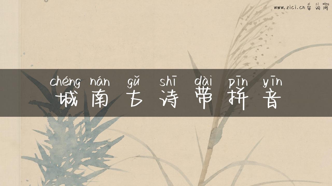 城南古诗带拼音