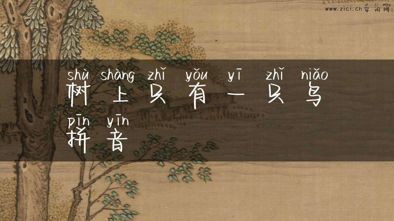 树上只有一只鸟拼音