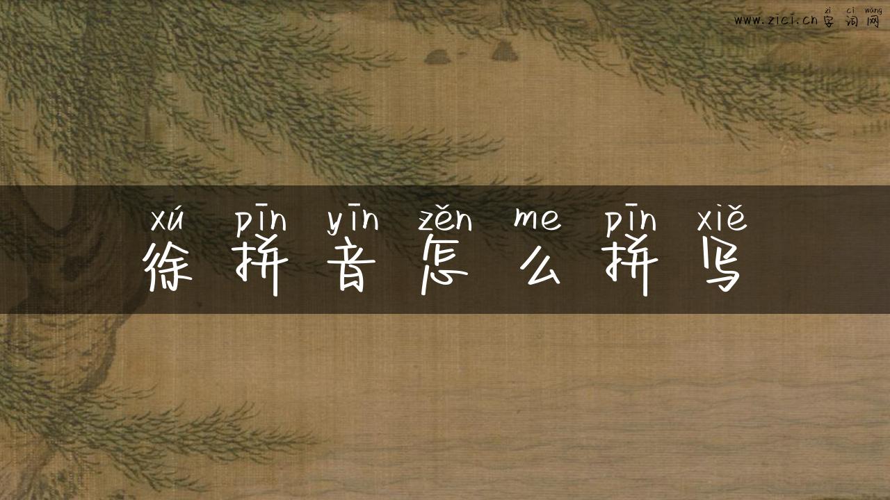 徐拼音怎么拼写