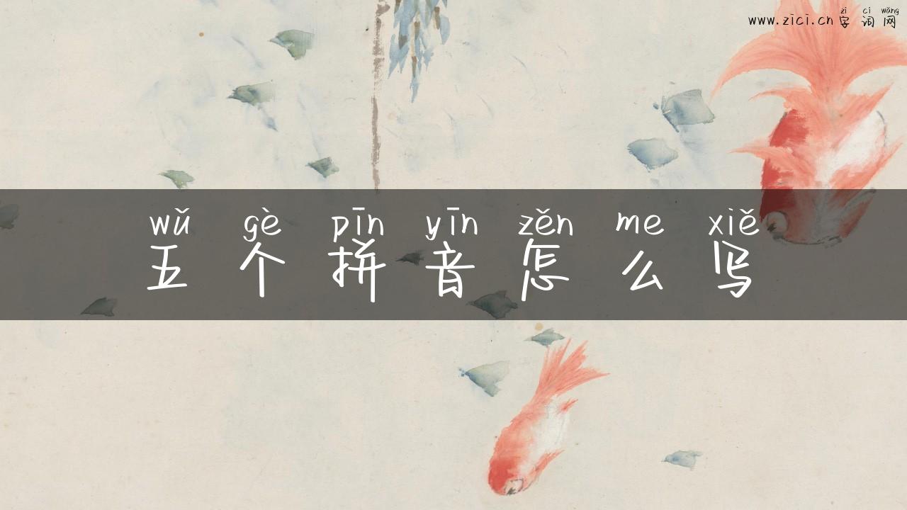 五个拼音怎么写