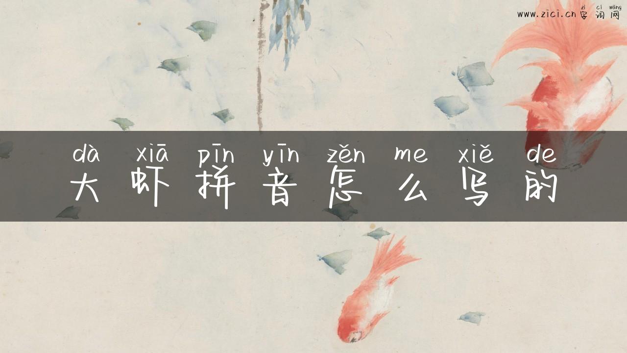 大虾拼音怎么写的