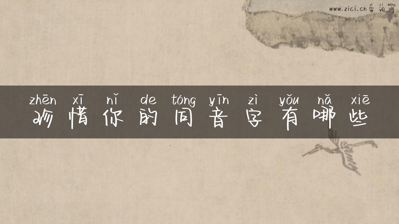 珍惜你的同音字有哪些