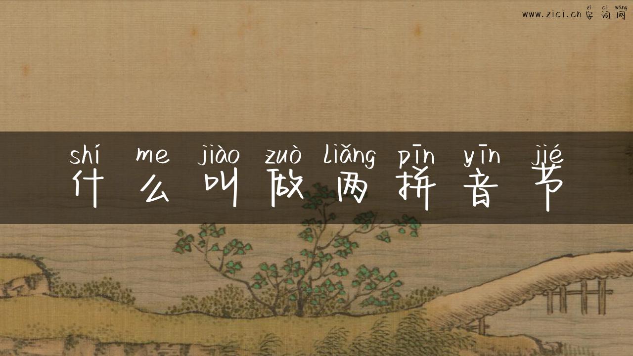 什么叫做两拼音节