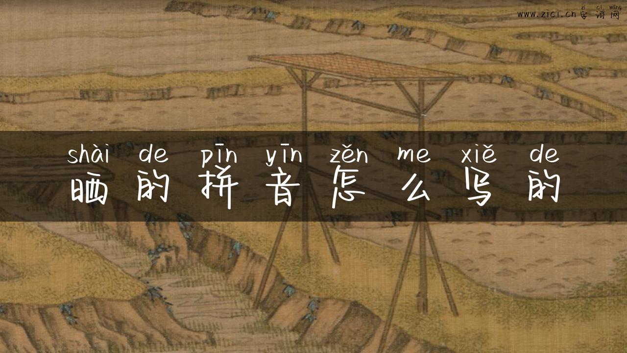 晒的拼音怎么写的