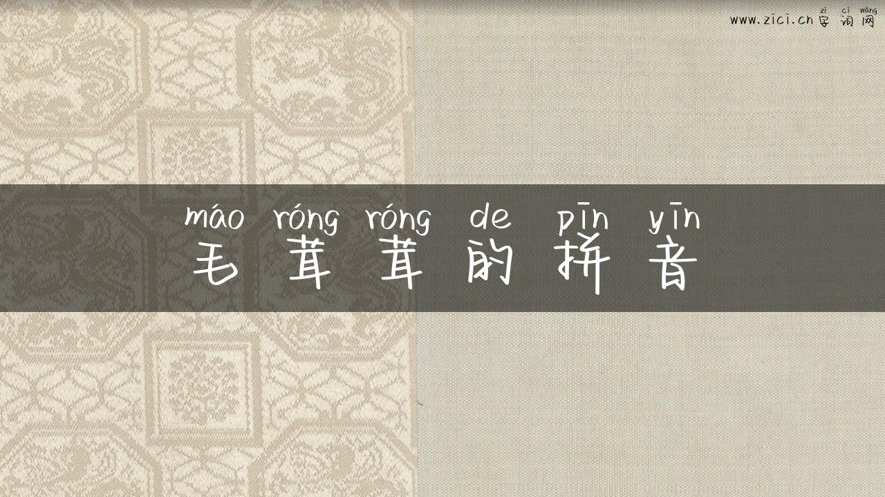 毛茸茸的拼音