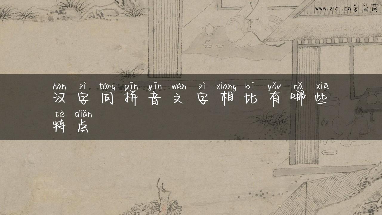 汉字同拼音文字相比有哪些特点