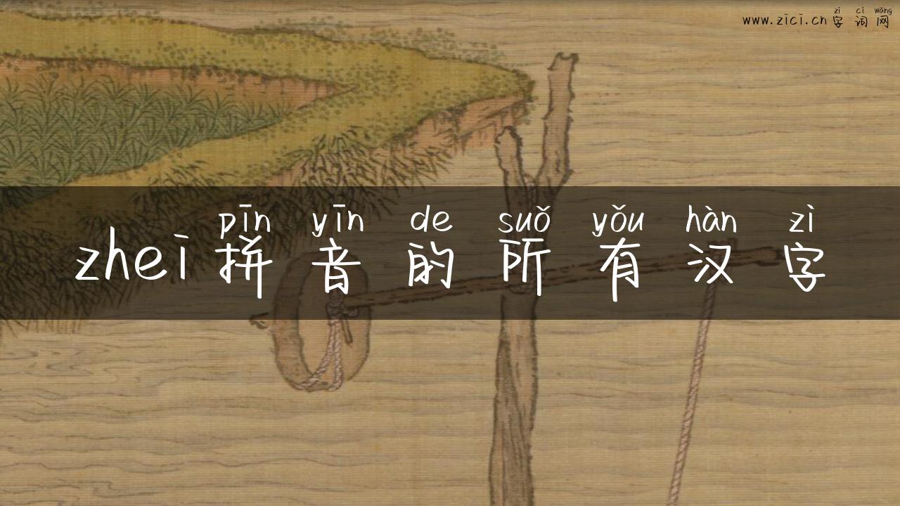 zhei拼音的所有汉字