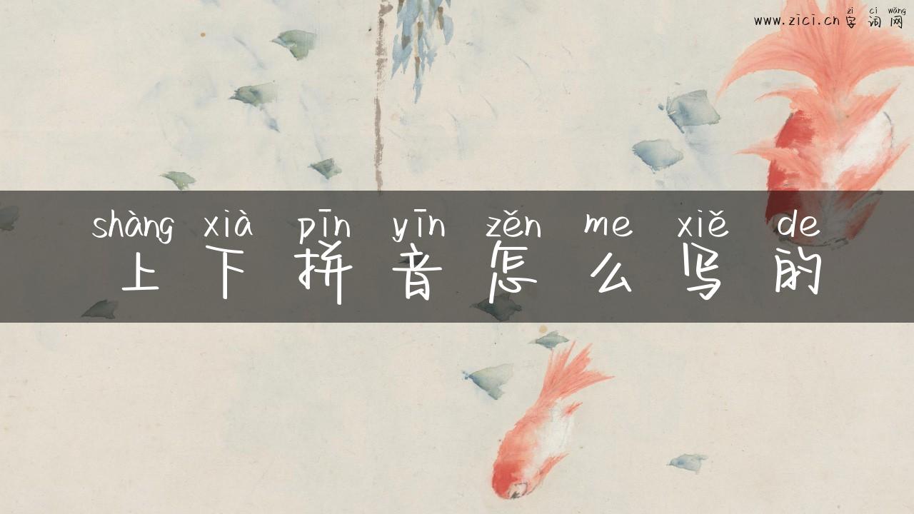 上下拼音怎么写的