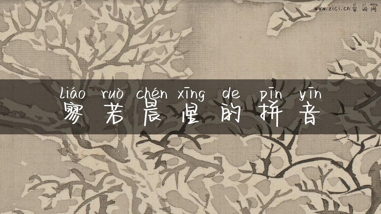 寥若晨星的拼音