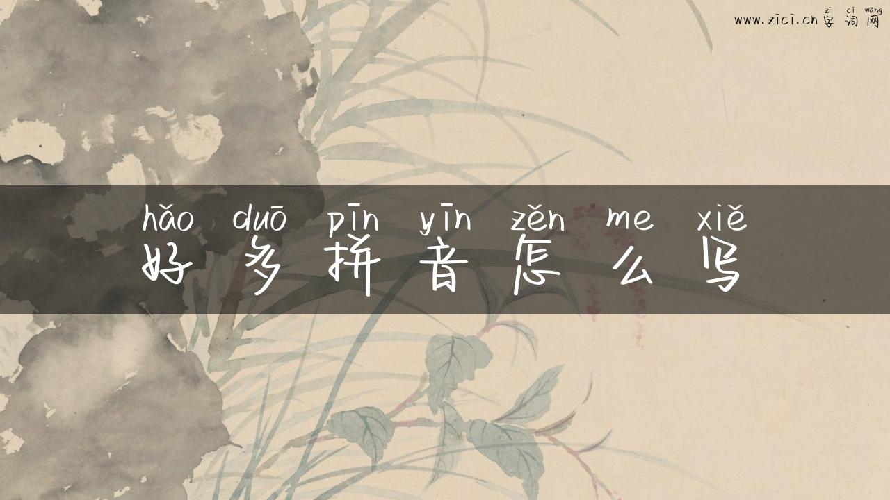 好多拼音怎么写