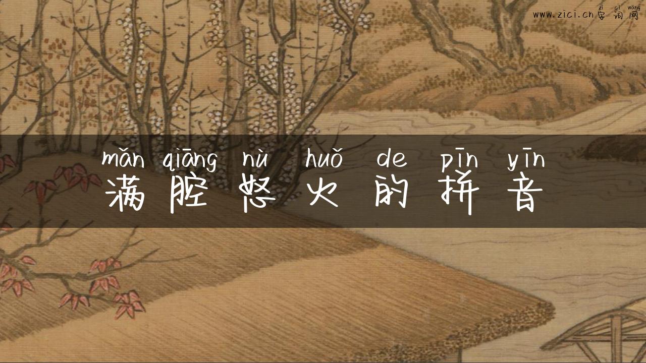 满腔怒火的拼音