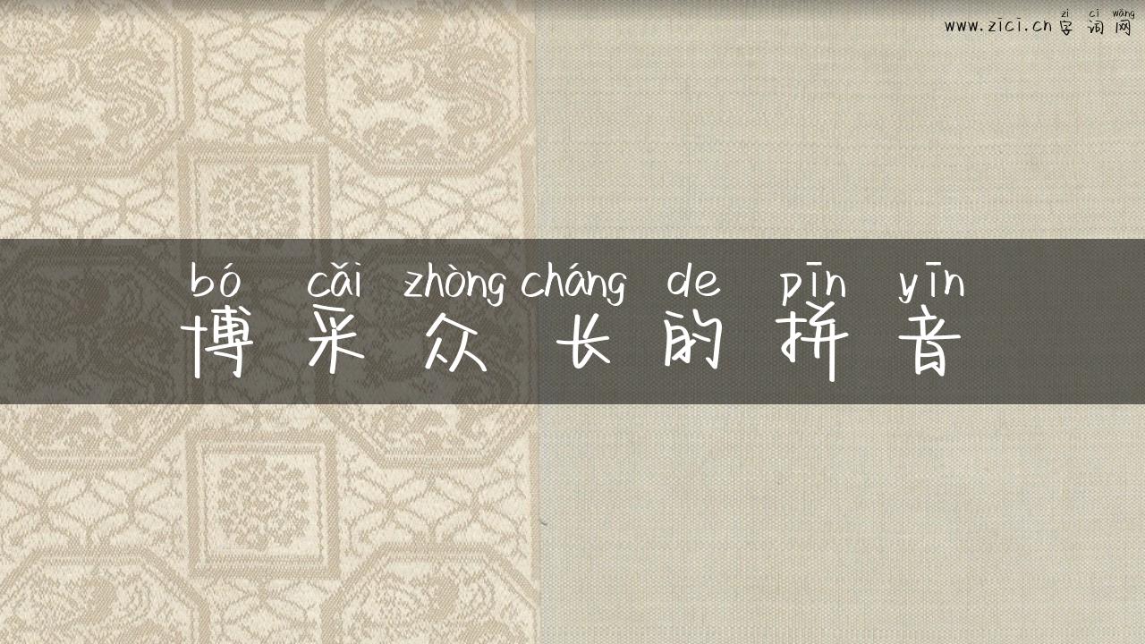 博采众长的拼音