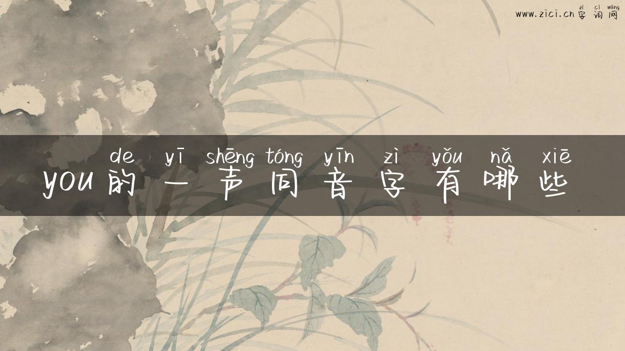 you的一声同音字有哪些泑